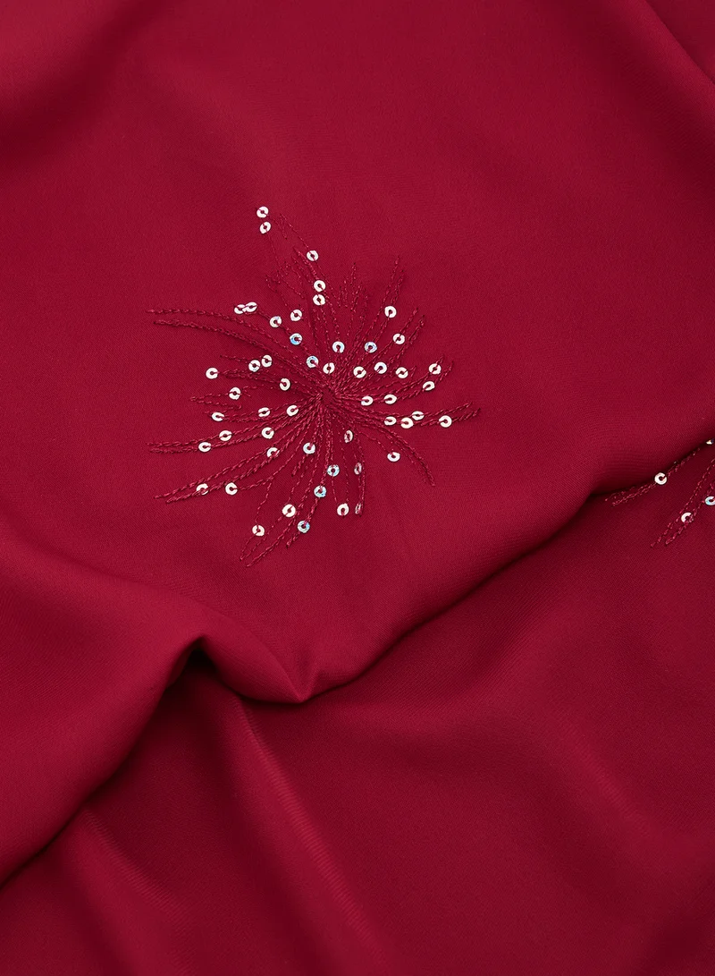 Khizana Embellished Rhinestone Silver Detail Modest Hijab Headscarf